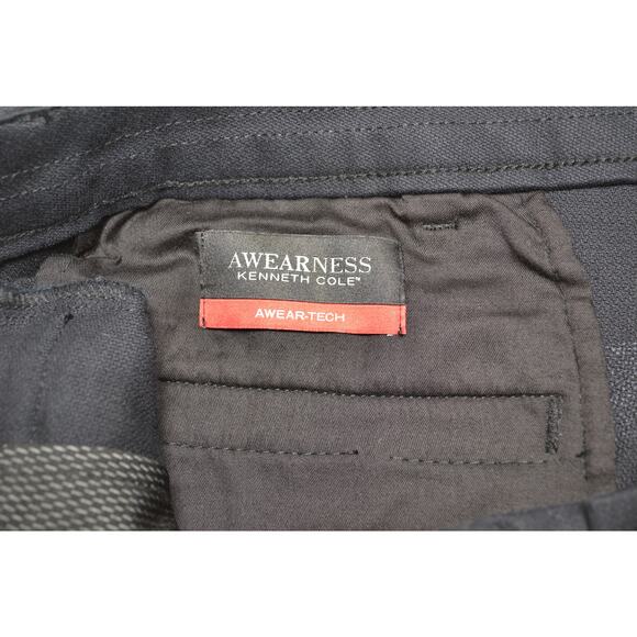 Kenneth Cole Awearness Men's Black Flat Front Tailored Shorts Performance 42 - Picture 3 of 9